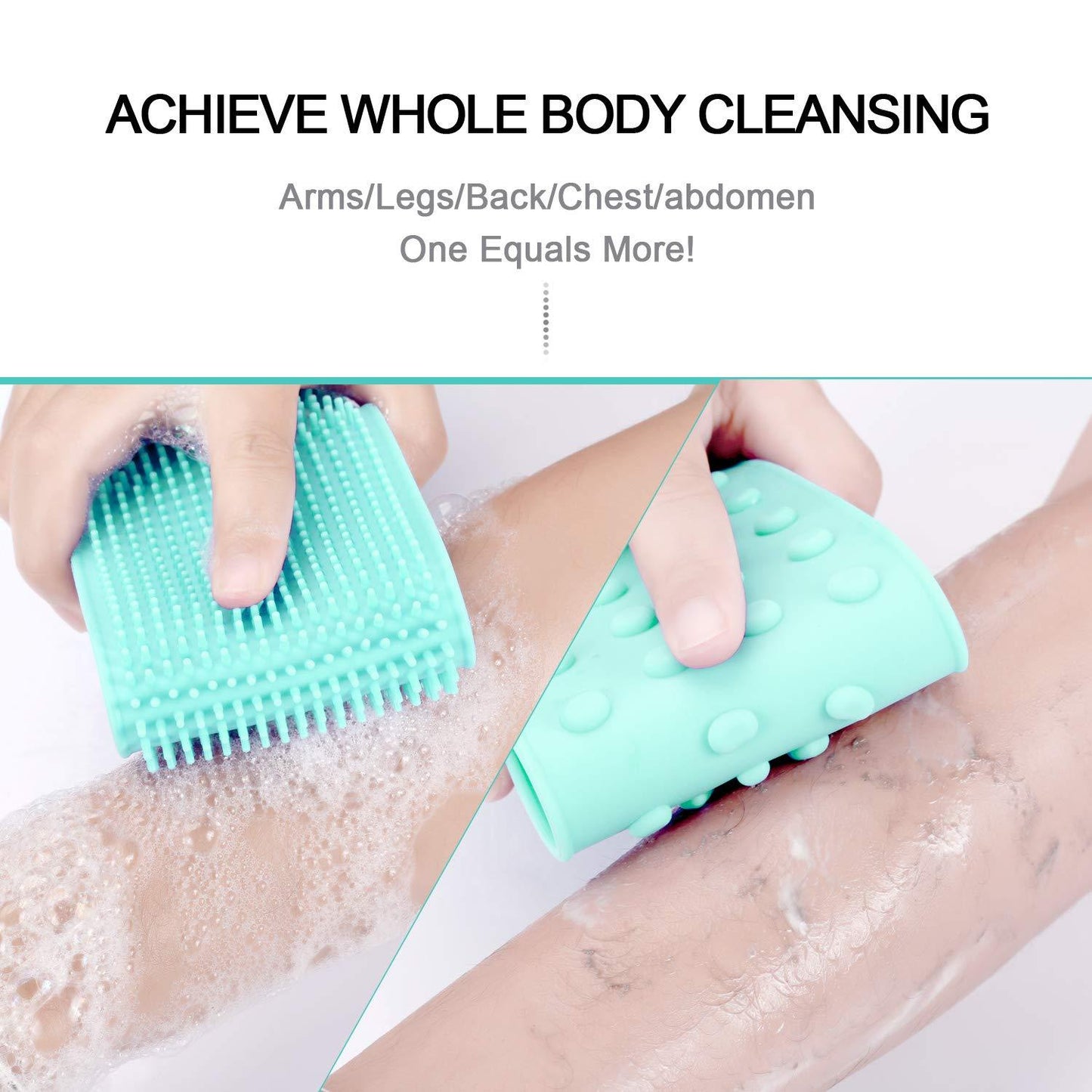 Back Scrubber For Shower Exfoliating, Silicon Body Brush For Bathing