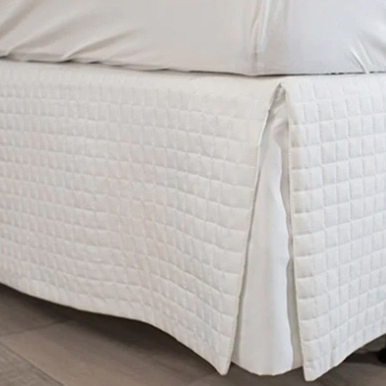 Quilted Bed With Dust Ruffle