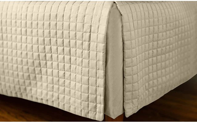 Quilted Bed With Dust Ruffle